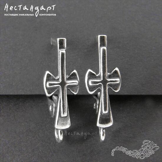 Швензы Cross Silver Plated 19х6 мм (пара), изображение 3