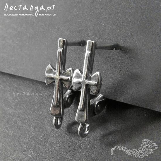 Швензы Cross Silver Plated 19х6 мм (пара), изображение 4