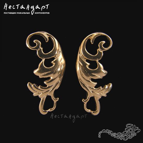 Основы для пусет D'epoca Gold Plated 16х7 мм (пара)