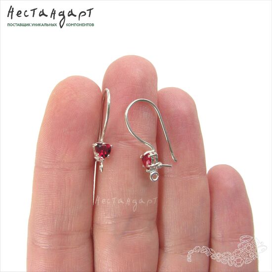 Швензы Ruby Heart Sterling Silver 19 мм (пара), изображение 2