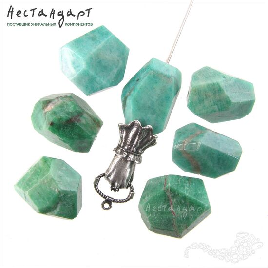 Амазонит натуральный Nuggets Cut 15-20 мм, изображение 2