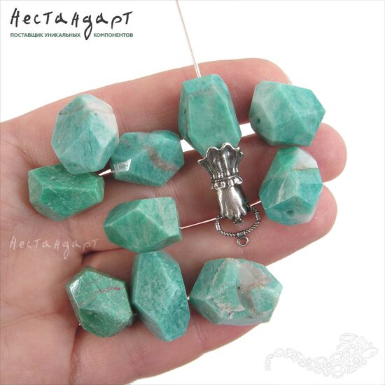 Амазонит натуральный Nuggets Cut 15-20 мм, изображение 3