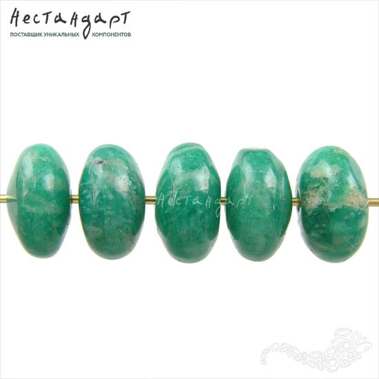 Амазонит натуральный крупный рондель 7-8 мм (уп. 6 шт.), изображение 4