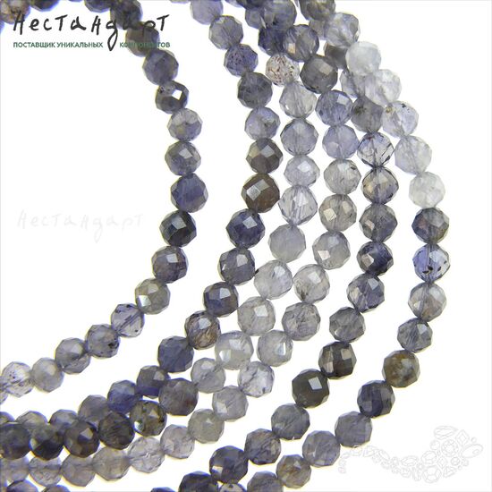 Иолит натуральный с огранкой 3,5 мм (уп. 10 шт.)