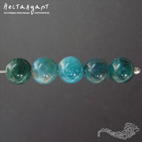 Апатит натуральный Smooth Ball 8 мм (уп.5 шт.), изображение 6