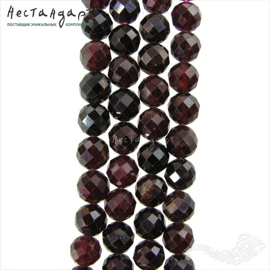 Гранат натуральный с ювелирной огранкой 7 мм