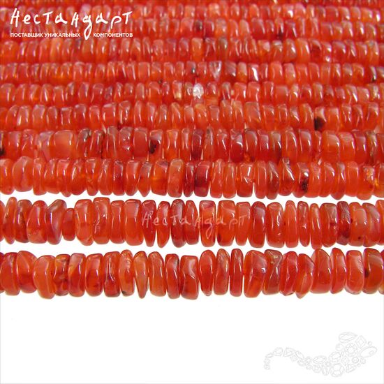 Сердолик натуральный рондель 5-6 мм (нить 18 см), изображение 4