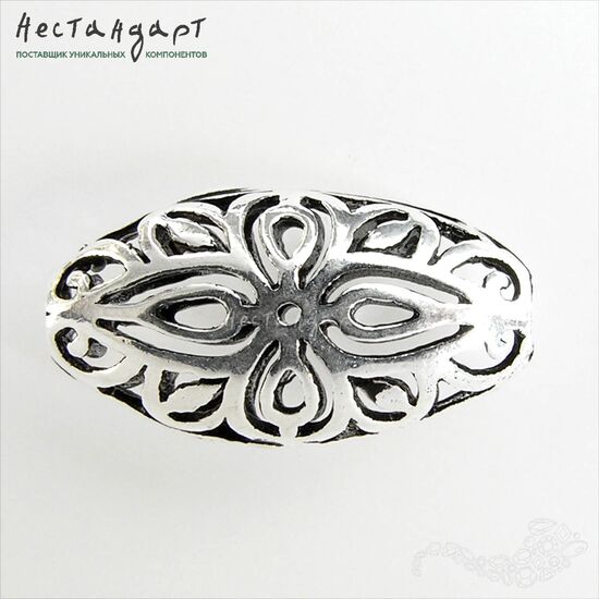 Бусина Almonds Sterling Silver 19x10 мм, изображение 6