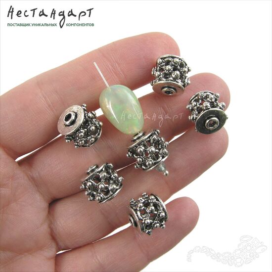 Бусина металлическая Grata Silver Plated 12 мм, изображение 2