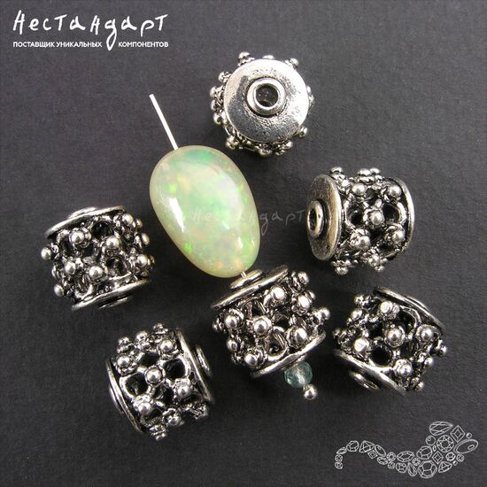 Бусина металлическая Grata Silver Plated 12 мм, изображение 3