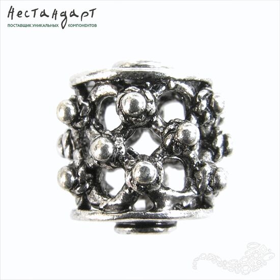 Бусина металлическая Grata Silver Plated 12 мм, изображение 5