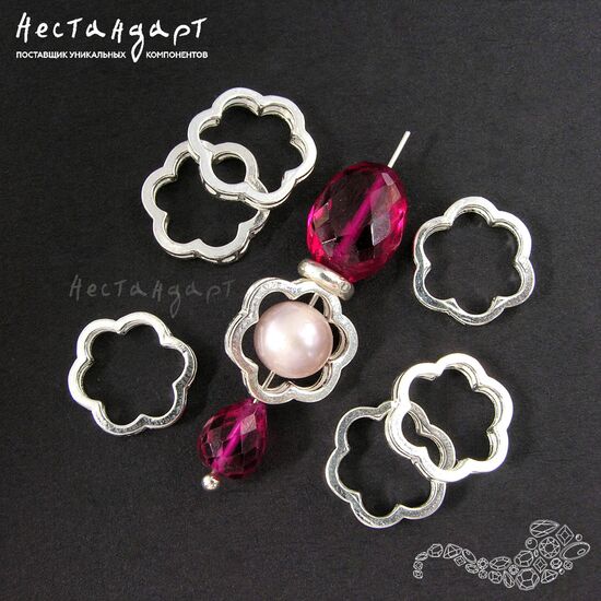 Бусина-рамка Floreale Sterling Silver 12 мм