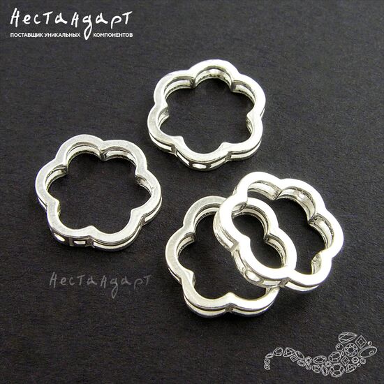 Бусина-рамка Floreale Sterling Silver 12 мм, изображение 3