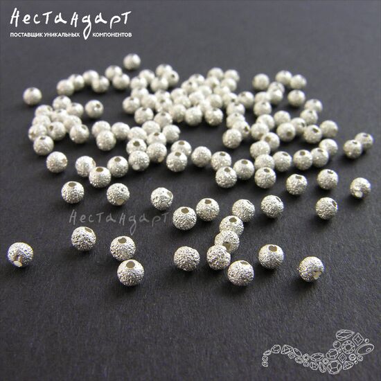 Бусина StarDust Sterling Silver 3 мм (уп. 6 шт.), изображение 2