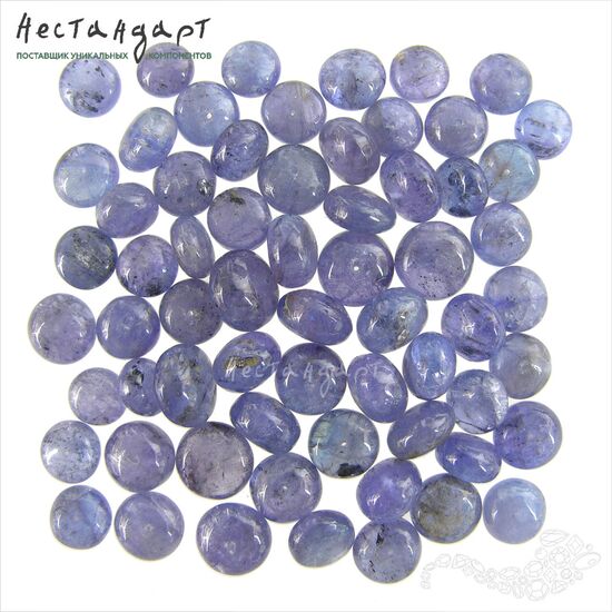 Танзанит натуральный гладкий рондель 5,5-7 мм, изображение 3