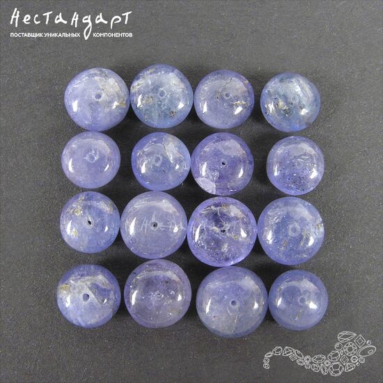 Танзанит натуральный гладкий рондель 5,5-7 мм, изображение 6