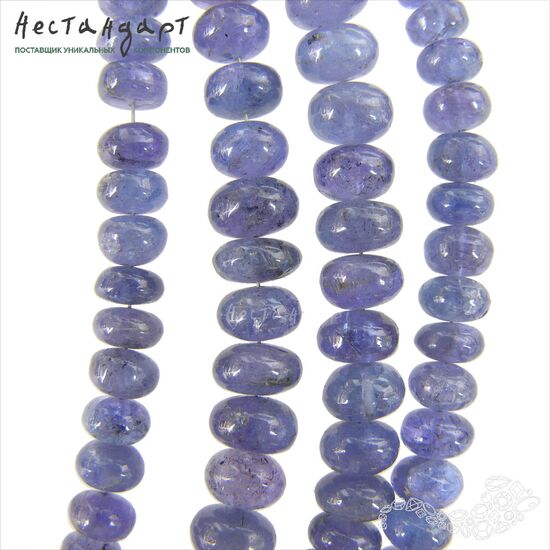 Танзанит натуральный гладкий рондель 5,5-7 мм, изображение 8