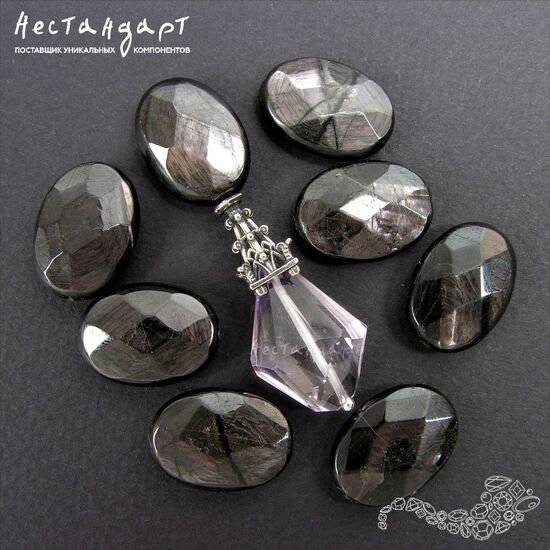 Гиперстен с огранкой Ovalibus 18х13 мм, изображение 5