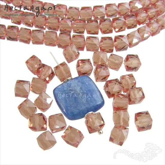 Зултанит наноситал с огранкой Cut Cube 6-7 мм, изображение 2