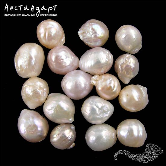 Жемчуг натуральный Baroque Kasumi Ivory Rose 10-12 мм, изображение 3
