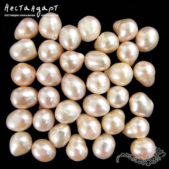 Жемчуг натуральный Peach Baroque Prill 12-13 мм (уп. 6 шт.), изображение 5