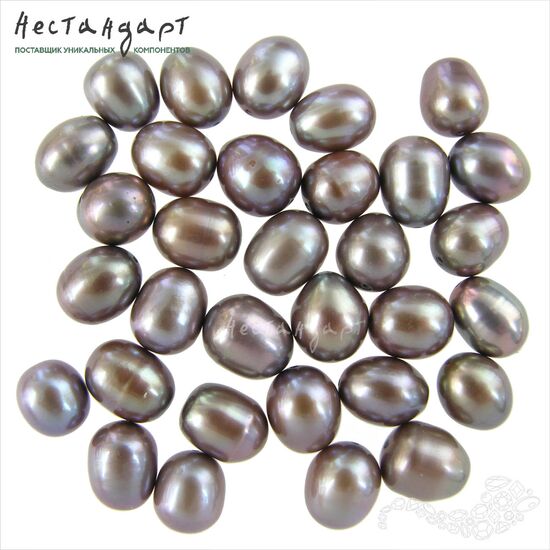Жемчуг натуральный Cocoa 9-10 мм, изображение 4