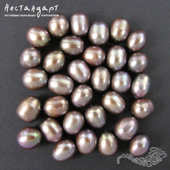 Жемчуг натуральный Cocoa 9-10 мм, изображение 5
