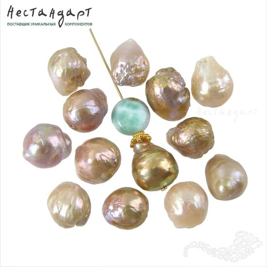 Жемчуг натуральный Kasumi Golden Rose Drop 11-17 мм