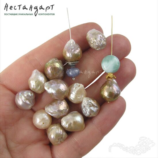 Жемчуг натуральный Kasumi Golden Rose Drop 11-17 мм, изображение 2