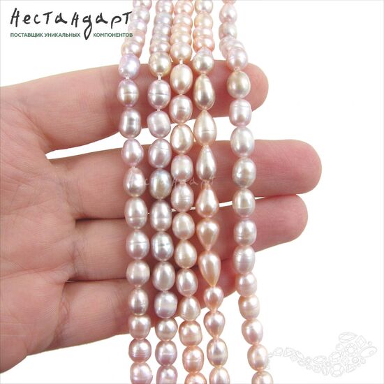 Жемчуг натуральный Prill Lilac 7-8 мм (уп. 10 шт.), изображение 2