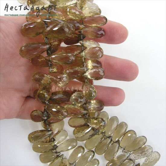 Кварц натуральный Precious Briolette 17-20 мм, изображение 2