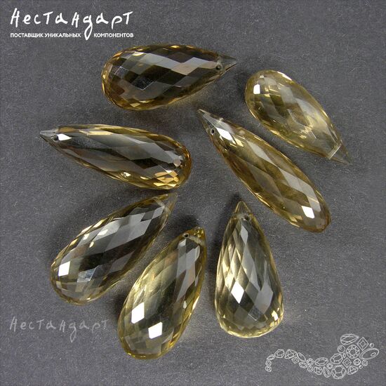 Кварц натуральный Precious Briolette 17-20 мм, изображение 3