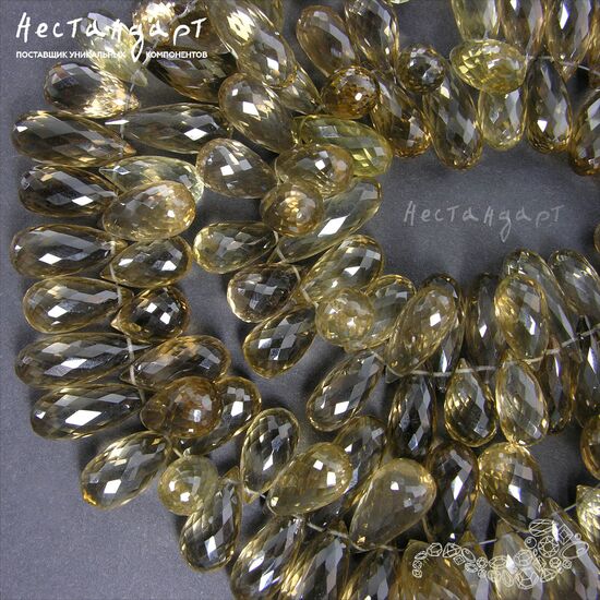 Кварц натуральный Precious Briolette 13-16 мм, изображение 6