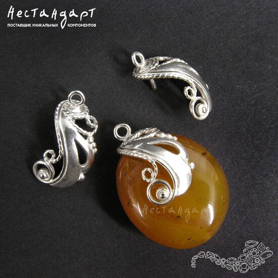 Концевик со штифтом Peacock Sterling Silver 18 мм