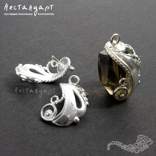 Концевик со штифтом Peacock Sterling Silver 18 мм, изображение 3
