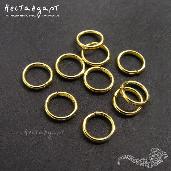 Кольцо соединительное разъемное Gold 6х0,8 мм (уп. 10 шт.), изображение 3