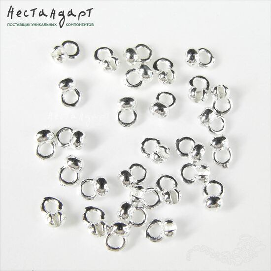 Каллот для узла Sterling Silver 3х4,5 мм, изображение 2