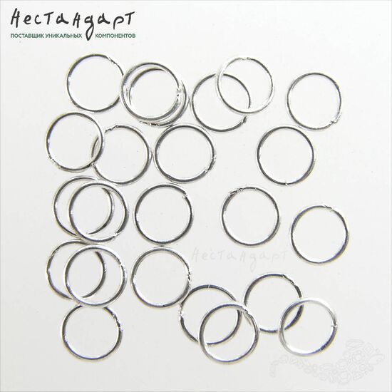 Кольцо соединительное паяное Sterling Silver 4,5х0,5 мм (уп. 10 шт.), изображение 2