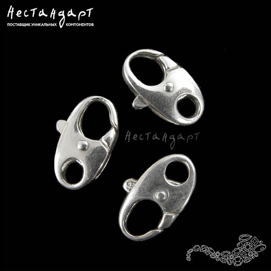 Замок-карабин Male Sterling Silver 13х8 мм