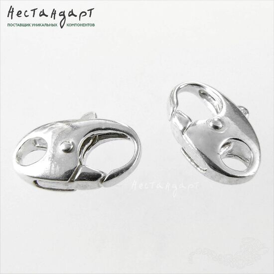 Замок-карабин Male Sterling Silver 13х8 мм, изображение 3
