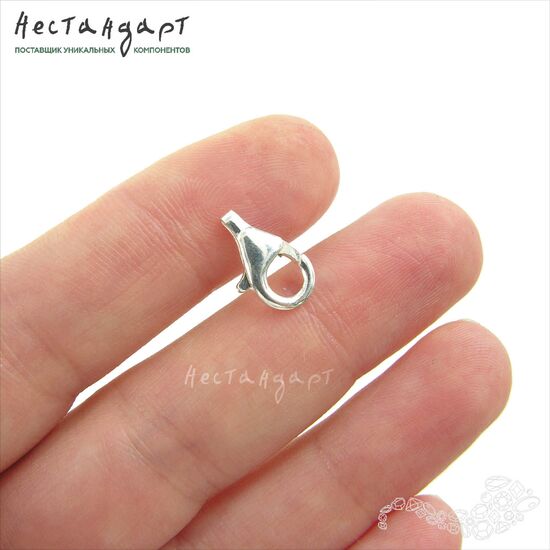 Замок-карабин Sterling Silver 13 мм, изображение 2