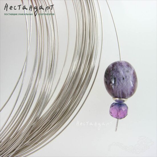 Проволока жесткая Sterling Silver 0,7 мм (уп. 10 см), изображение 4