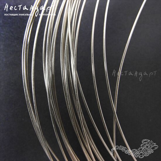 Проволока жесткая Sterling Silver 1,5 мм (уп. 10 см), изображение 2