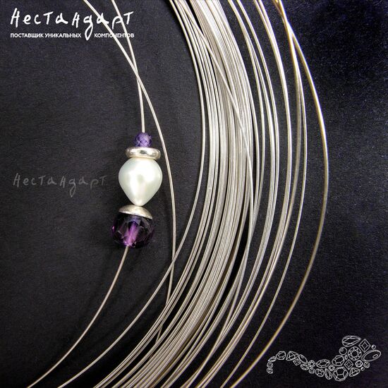 Проволока средней жесткости Sterling Silver 0,5 мм (уп. 50 см)