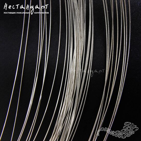 Проволока средней жесткости Sterling Silver 0,5 мм (уп. 50 см), изображение 3