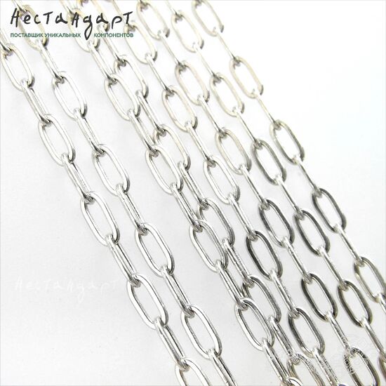 Цепочка крупного плетения Brave Sterling Silver 7х3 мм (уп. 10 см), изображение 4