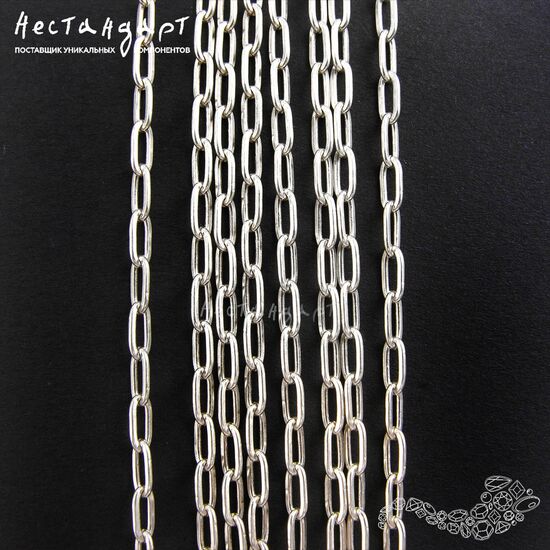 Цепочка крупного плетения Brave Sterling Silver 7х3 мм (уп. 10 см), изображение 5