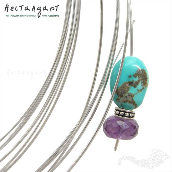 Проволока средней жесткости Sterling Silver 0,8 мм (уп. 10 см)