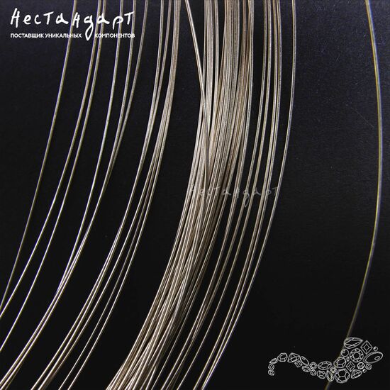 Проволока средней жесткости Sterling Silver 0,8 мм (уп. 10 см), изображение 3