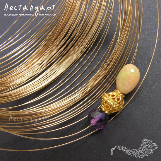 Проволока средней жесткости Gold Filled 0,4 мм (уп. 50 см), изображение 2